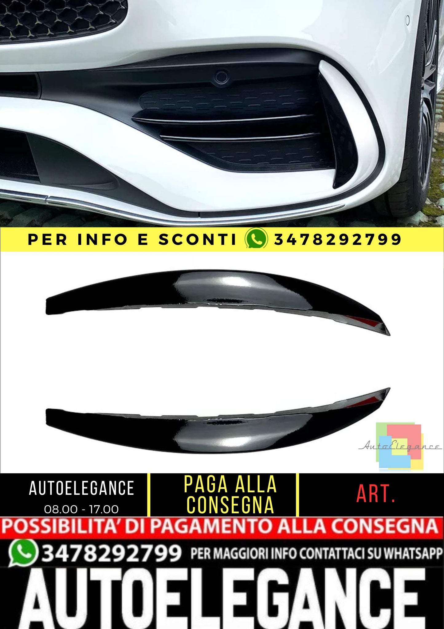 😍Aero Flaps Adatto PER MERCEDES W206 S206 CLASSE C😍