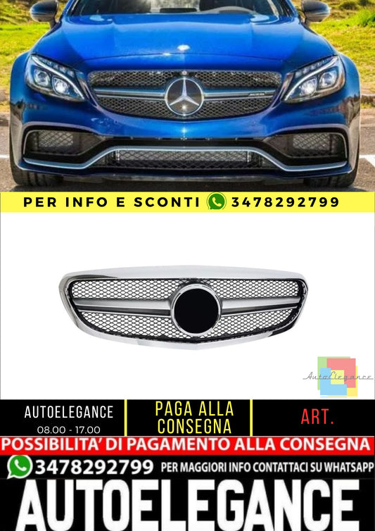 😍GRIGLIA RADIATORE SPORTIVA ADATTA PER MERCEDES W205 CLASSE C  2014-2018😍