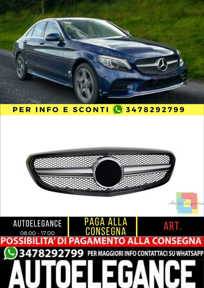 ✨GRIGLIA RADIATORE SPORTIVA ADATTA PER MERCEDES W205 CLASSE C CLASSIC 2014-2018✨