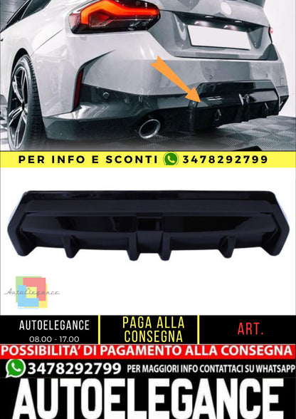 💜Diffusore compatibile con BMW serie 2 G42 nero lucido💜