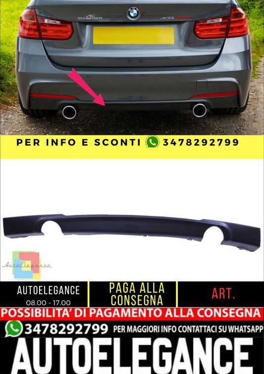 💎Diffusore compatibile con BMW F30 F31 serie 3 nero opaco 1L 1R💎