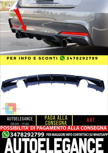 💎Diffusore compatibile con BMW F30 F31 335 look serie 3 nero lucido💎