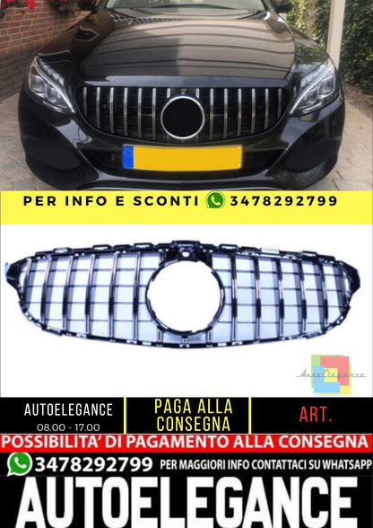 😎Griglia compatibile con Mercedes-benz classe C W205 Nero 😎