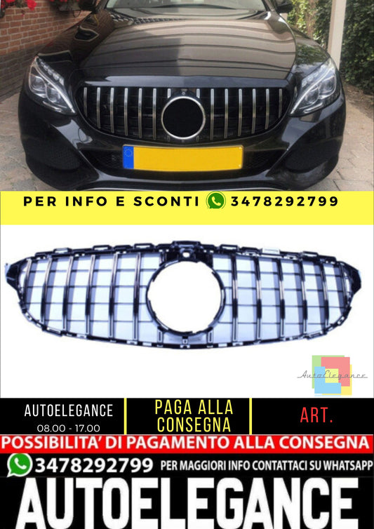 😎Griglia compatibile con Mercedes-benz classe C W205 Nero 😎
