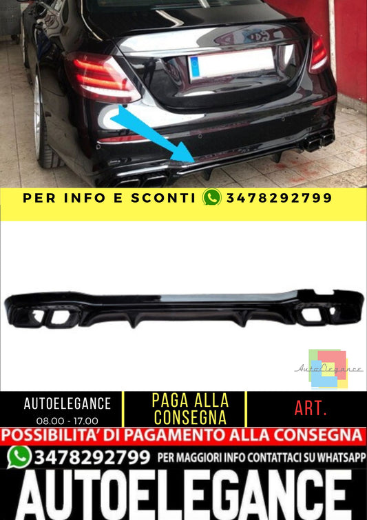 💥Diffusore+ terminali di scarico Nero compatibile con Mercedes Classe E W213💥