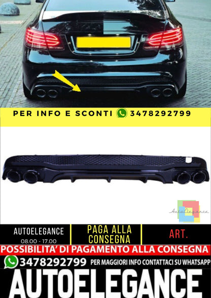 💥Diffusore+terminali di scarico nero lucido compatibile con Mercedes E coupé 💥