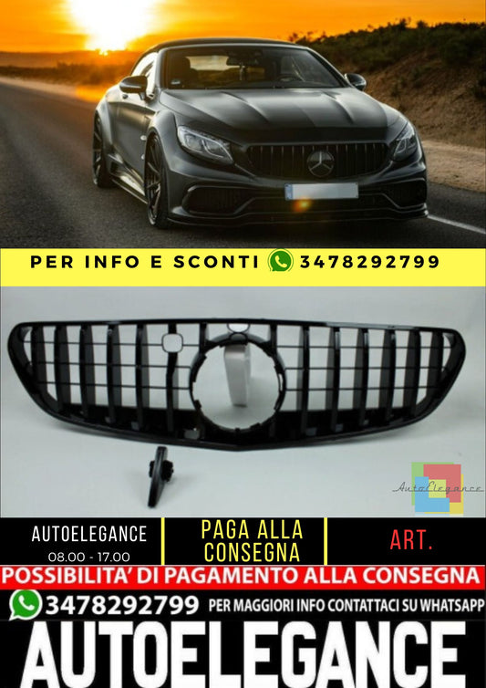 💥Front bumper compatible with Mercedes S Coupe Cabrio C217 A217 chrome💥