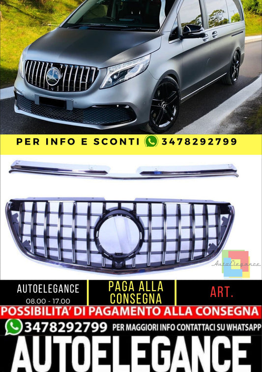 💯Griglia compatibile con mercedes-benz w447 vito cromata💯