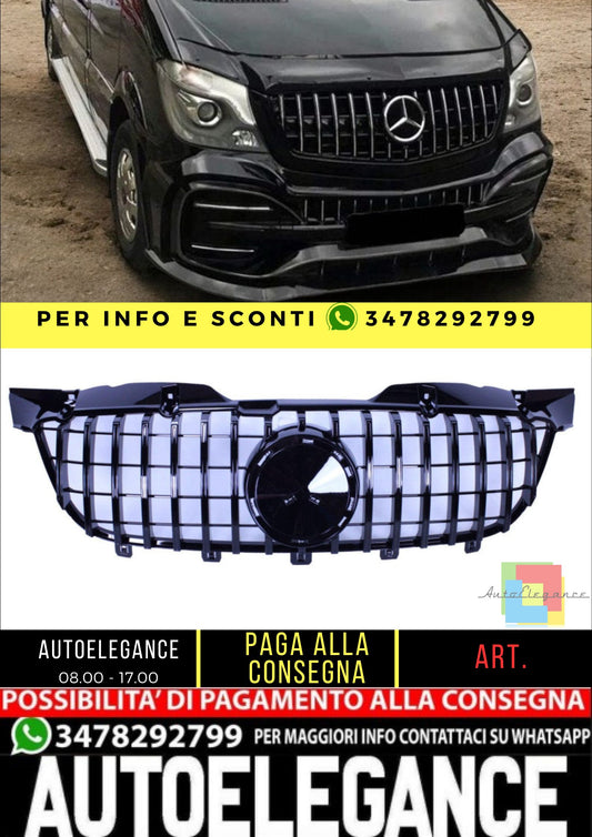 😎Griglia compatibile con Mercedes Sprinter W906 2009-2013 nero lucido😎