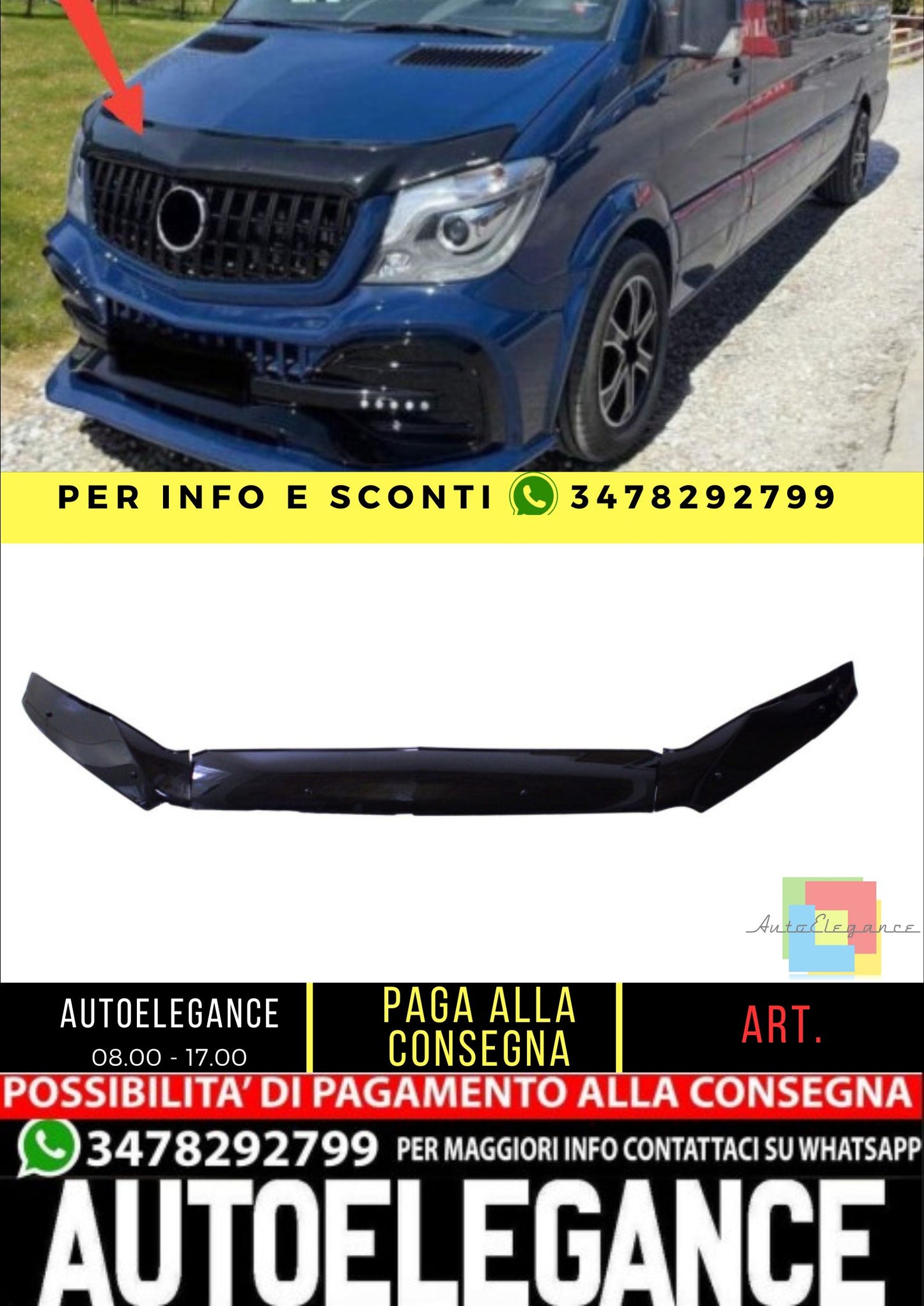 😎Deflettore di pietra compatibile con Mercedes Sprinter W907😎