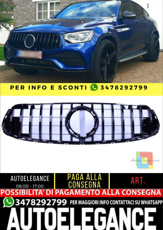 😎Griglia compatibile con Mercedes-Benz facelift GLC x254 c253 nero lucido😎