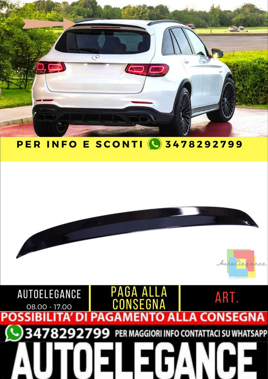 😎Spoiler per bagagliaio compatibile con Mercedes-Benz GLC X253 nero lucido😎