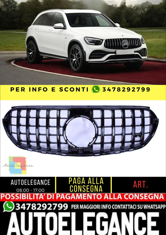 😎Griglia compatibile con Mercedes GLC - GLC coupe x254 c254 nero lucido😎