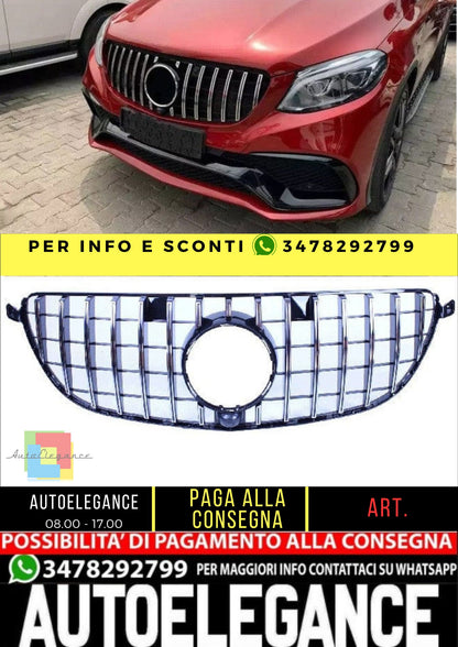 🔥Griglia compatibile con Mercedes-Benz GLE 63 AMG (s) W166 C292 nero lucido🔥