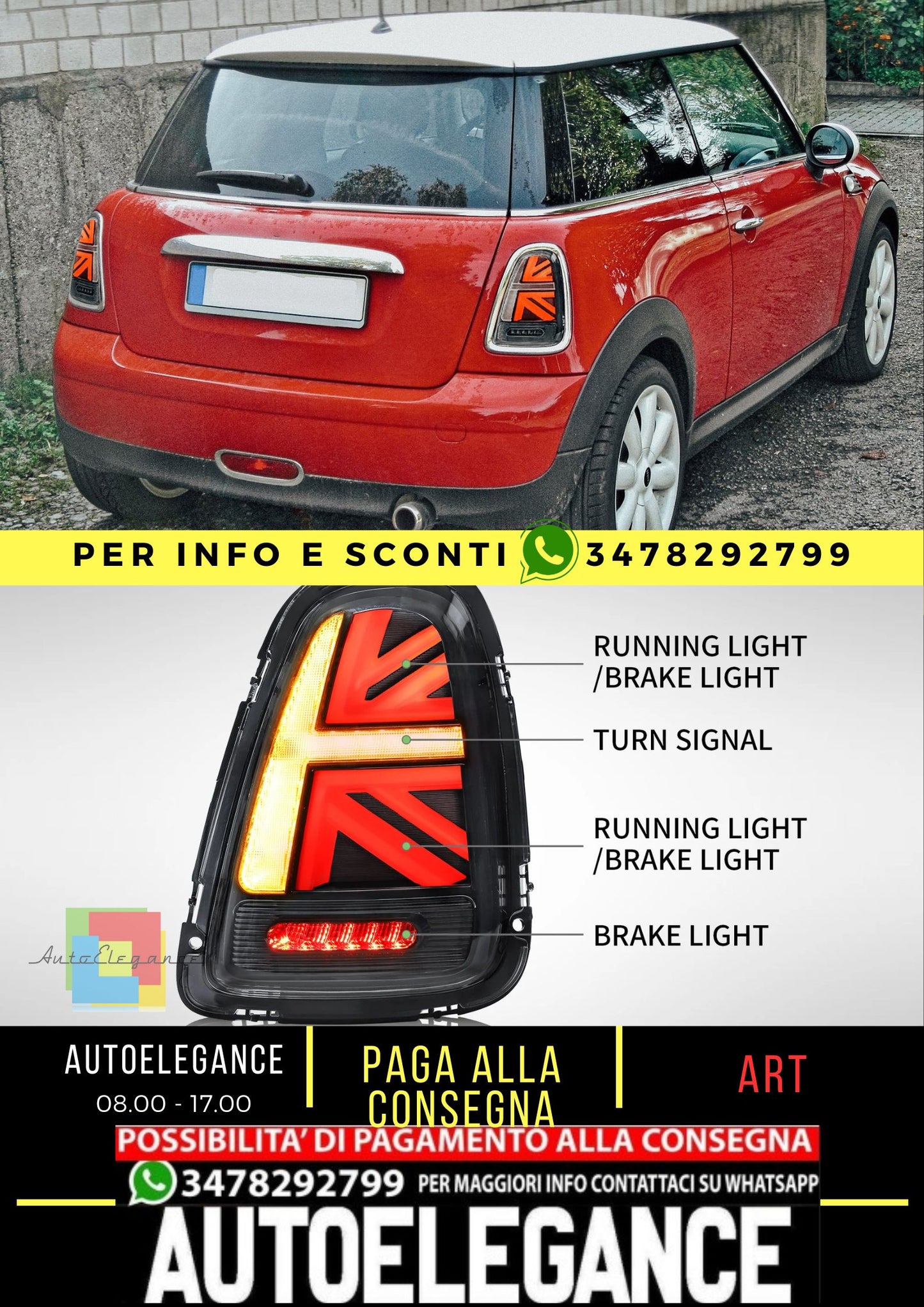 Fanali posteriori per BMW Mini R-Series 2007-2013 (R55/R56/R58)