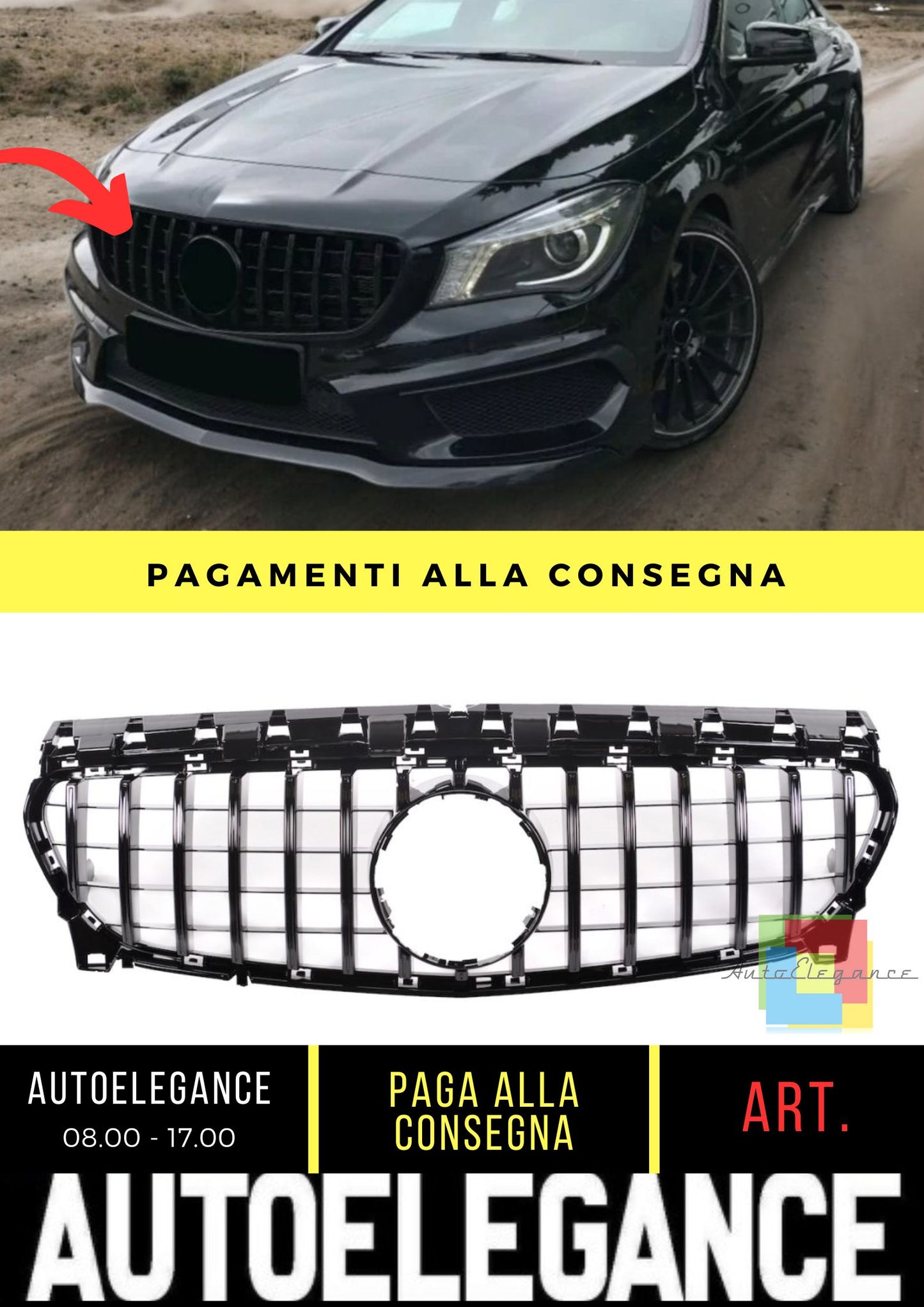 Griglia adatto per Mercedes CLA (C117) Facelift (2016-2019)