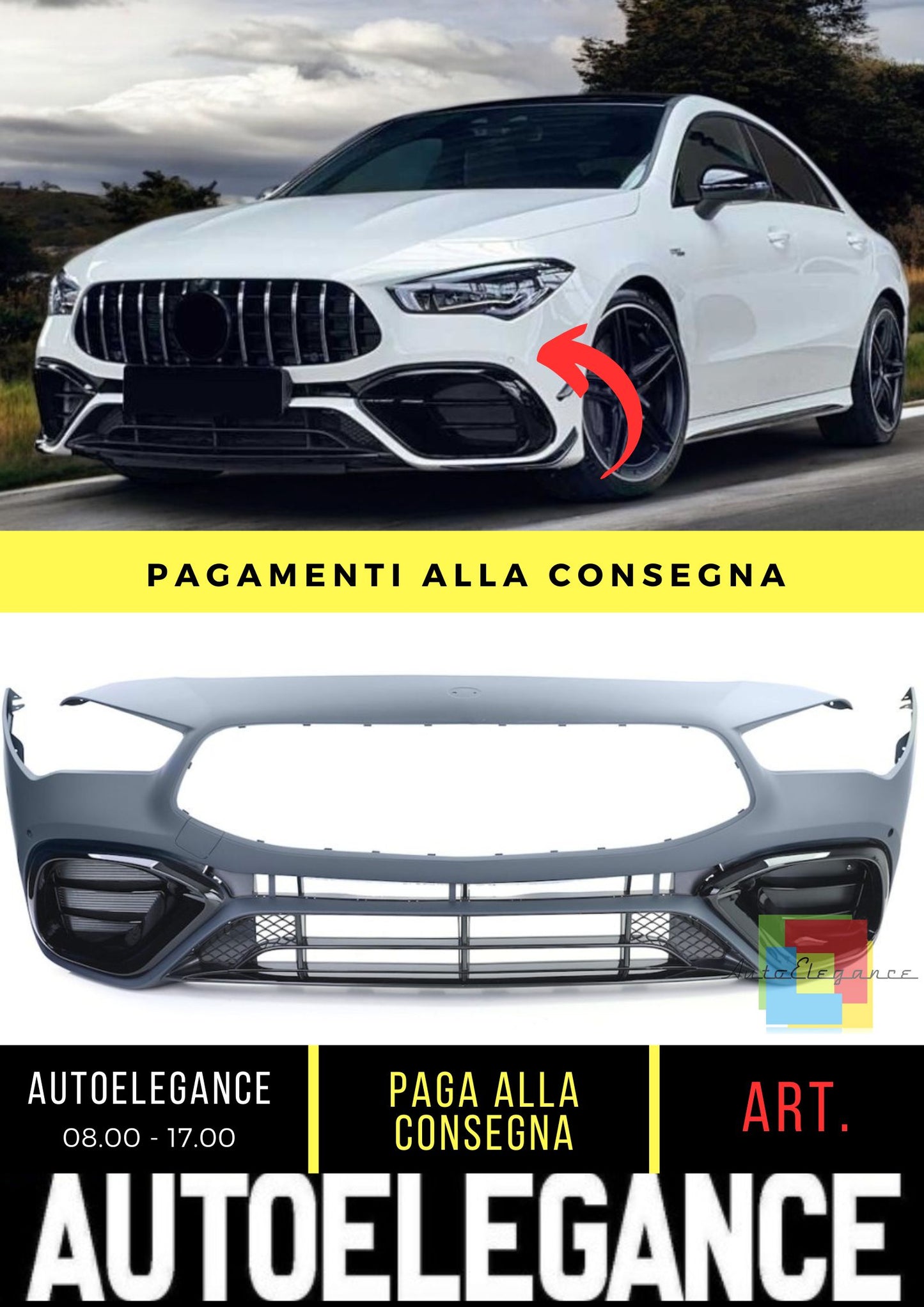 Paraurti Anteriore adatto per Mercedes CLA (C118) (2019-On)