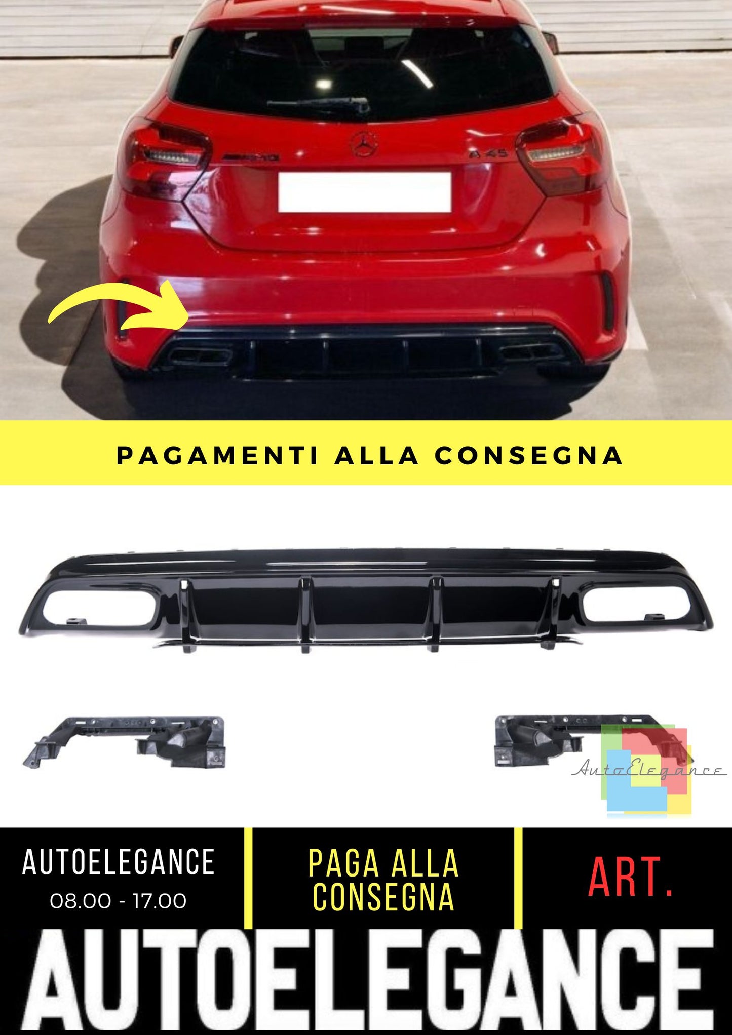 Diffusore adatto per Mercedes A-Class (W176) (2012-2018)