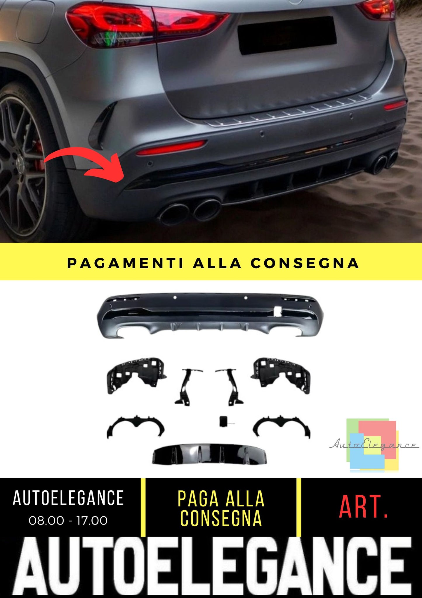 Diffusore adatto per Mercedes GLA (H247) (2020-On)