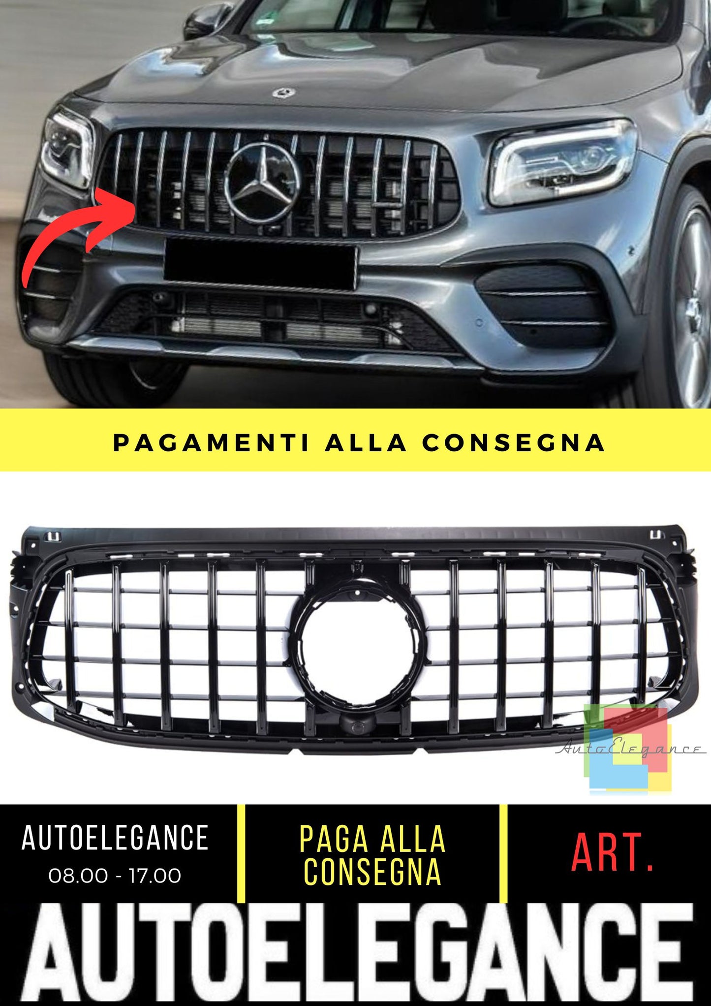 Griglia adatto per Mercedes GLB (X247) (2019-On)