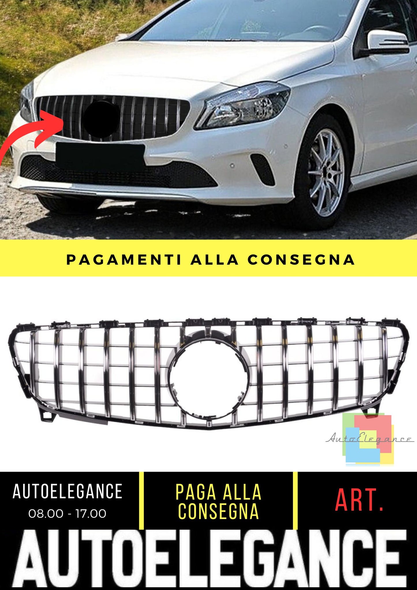 Grille suitable for Mercedes A-Class (W176) Facelift (2015-2018)