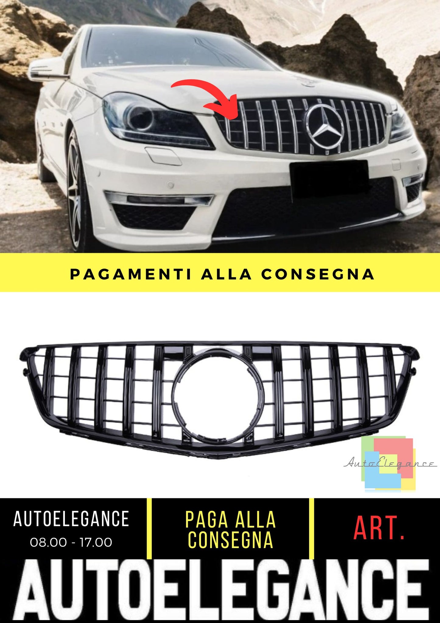 Griglia adatto per Mercedes C-Class (W204) Sedan Estate Coupe (2007-2015)