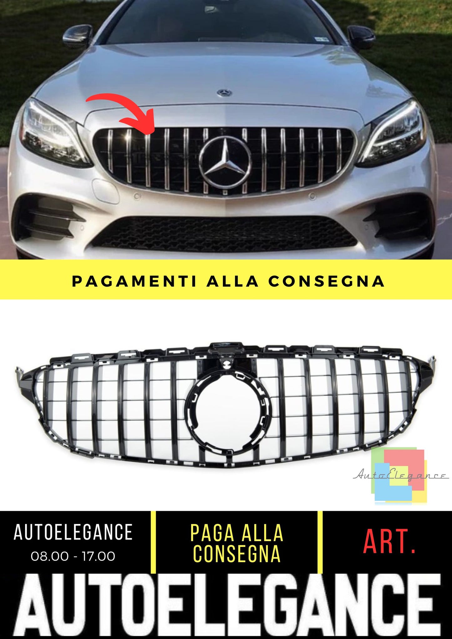 Griglia adatto per Mercedes C-Class (W205) 2013-2021