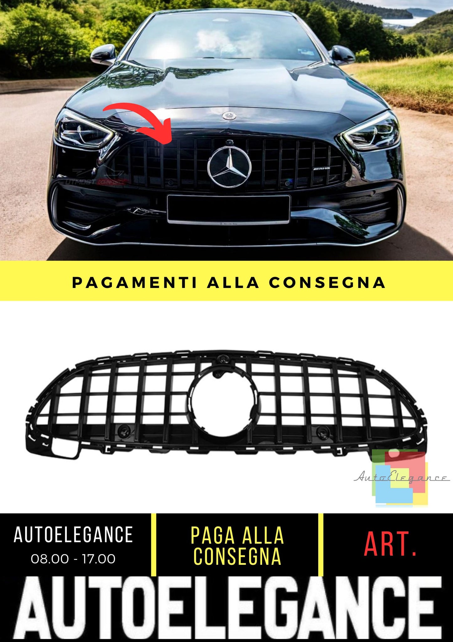 Grille suitable for Mercedes C-Class (W206) 2021+