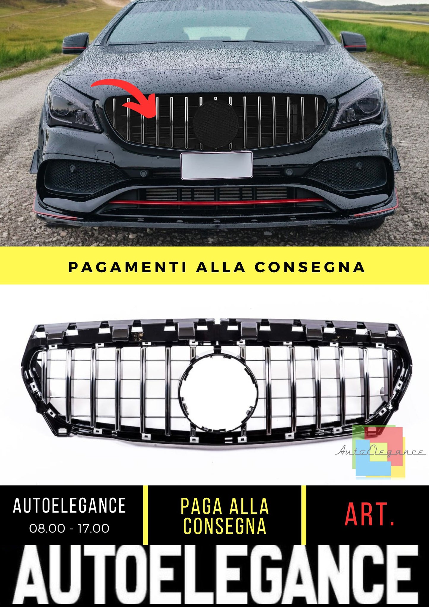 Grille suitable for Mercedes CLA (C117) Facelift (2016-2019)