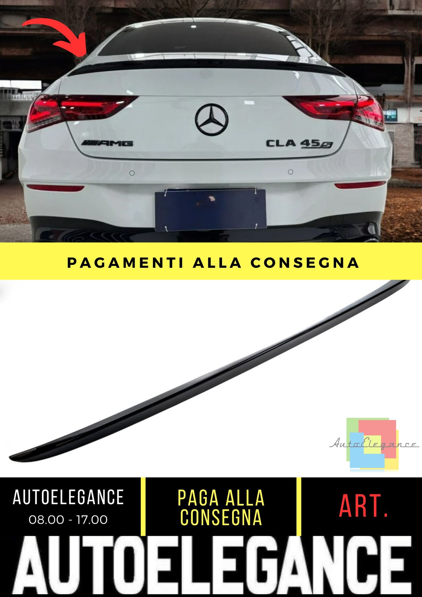 Spoiler suitable for Mercedes CLA (C117) (2013-2019)
