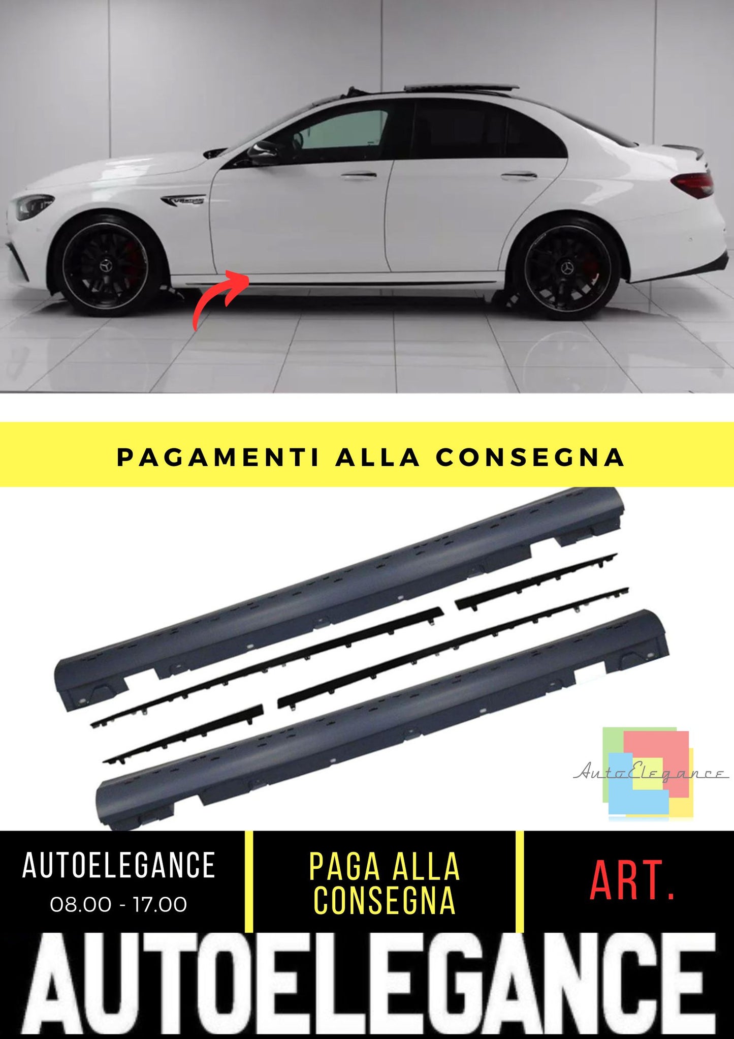 Aero Flaps adatto per Mercedes E-Class (W213) Sedan Estate (2016-2023)