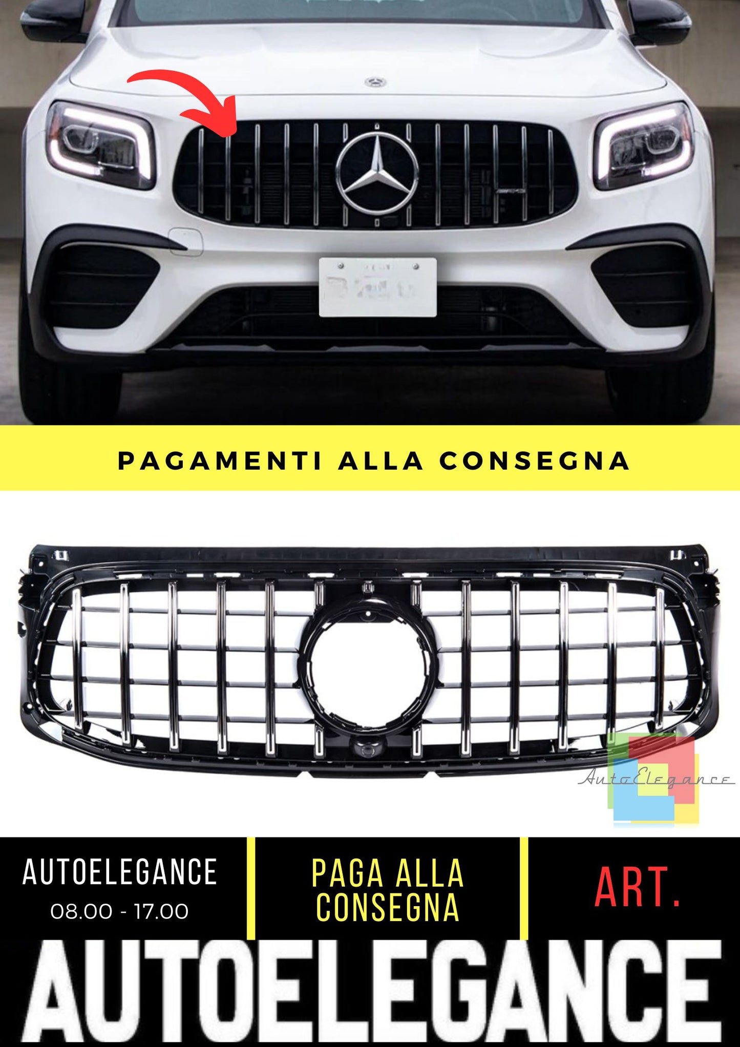 Griglia adatto per Mercedes GLB (X247) (2019-On)