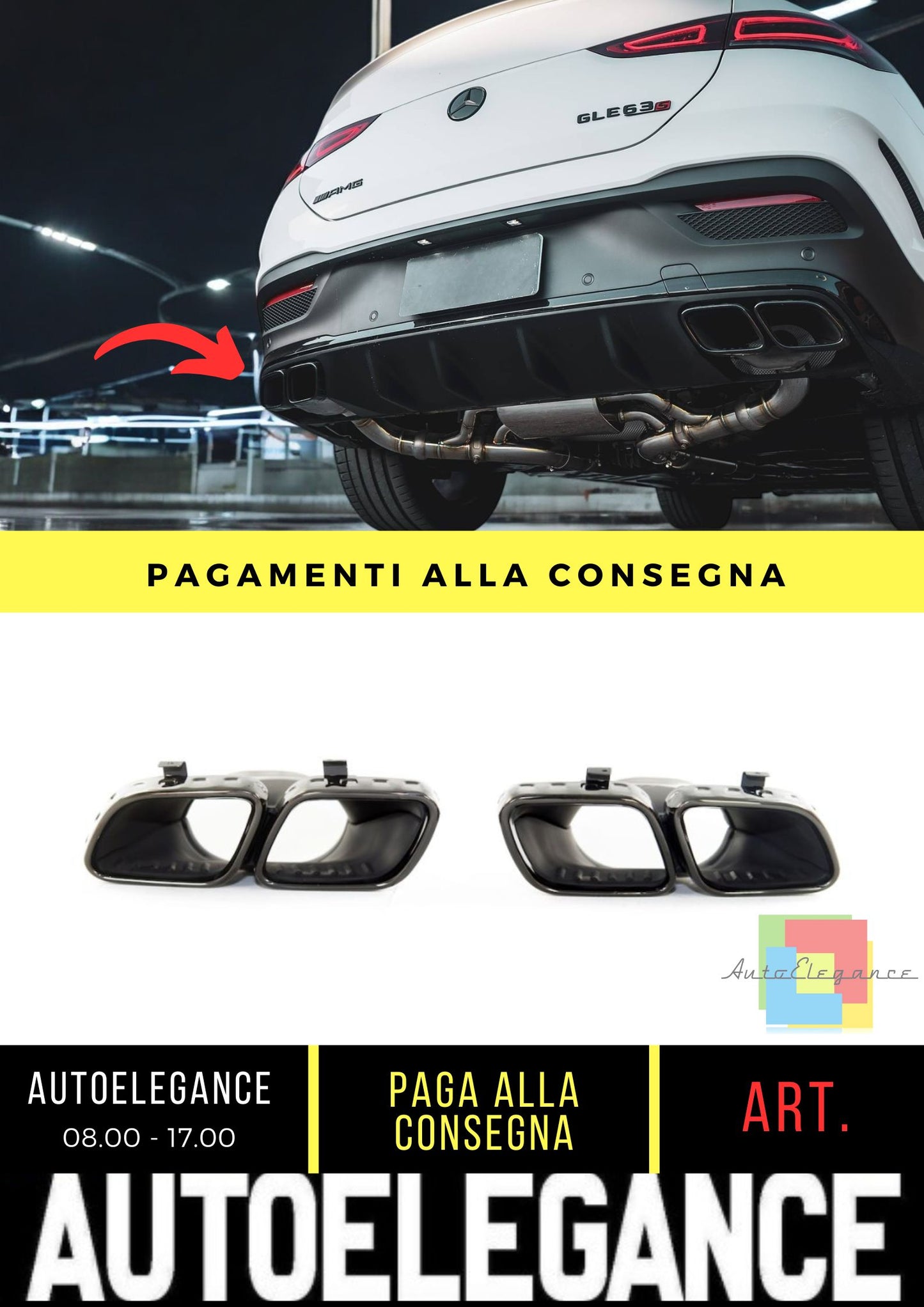 Terminali di Scarico adatto per Mercedes GLE (W167) SUV (C167) Coupe (2018-On)