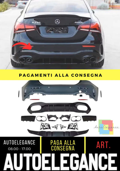 Paraurti Posteriore adatto per Mercedes A Class (V177) Sedan (2018-On)