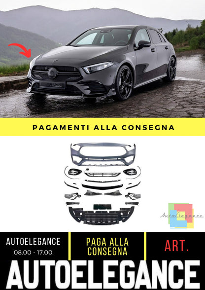 Paraurti Anteriore adatto per Mercedes A-Class (W177) Hatchback Sedan (2018-On)