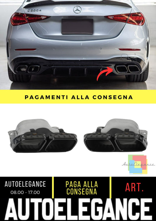 Exhaust Tips suitable for Mercedes C-Class (W206) Sedan Estate (2021-On)