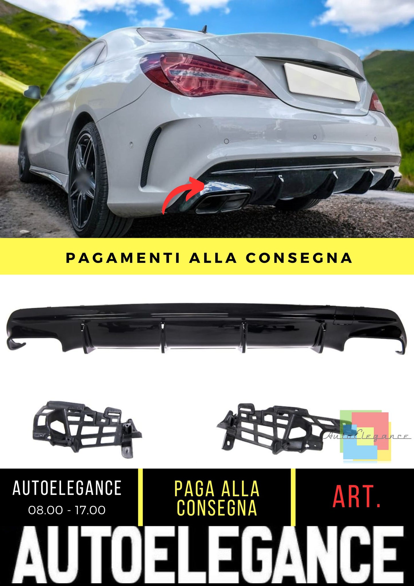 Diffusore adatto per Mercedes CLA (C117) (2013-2019)