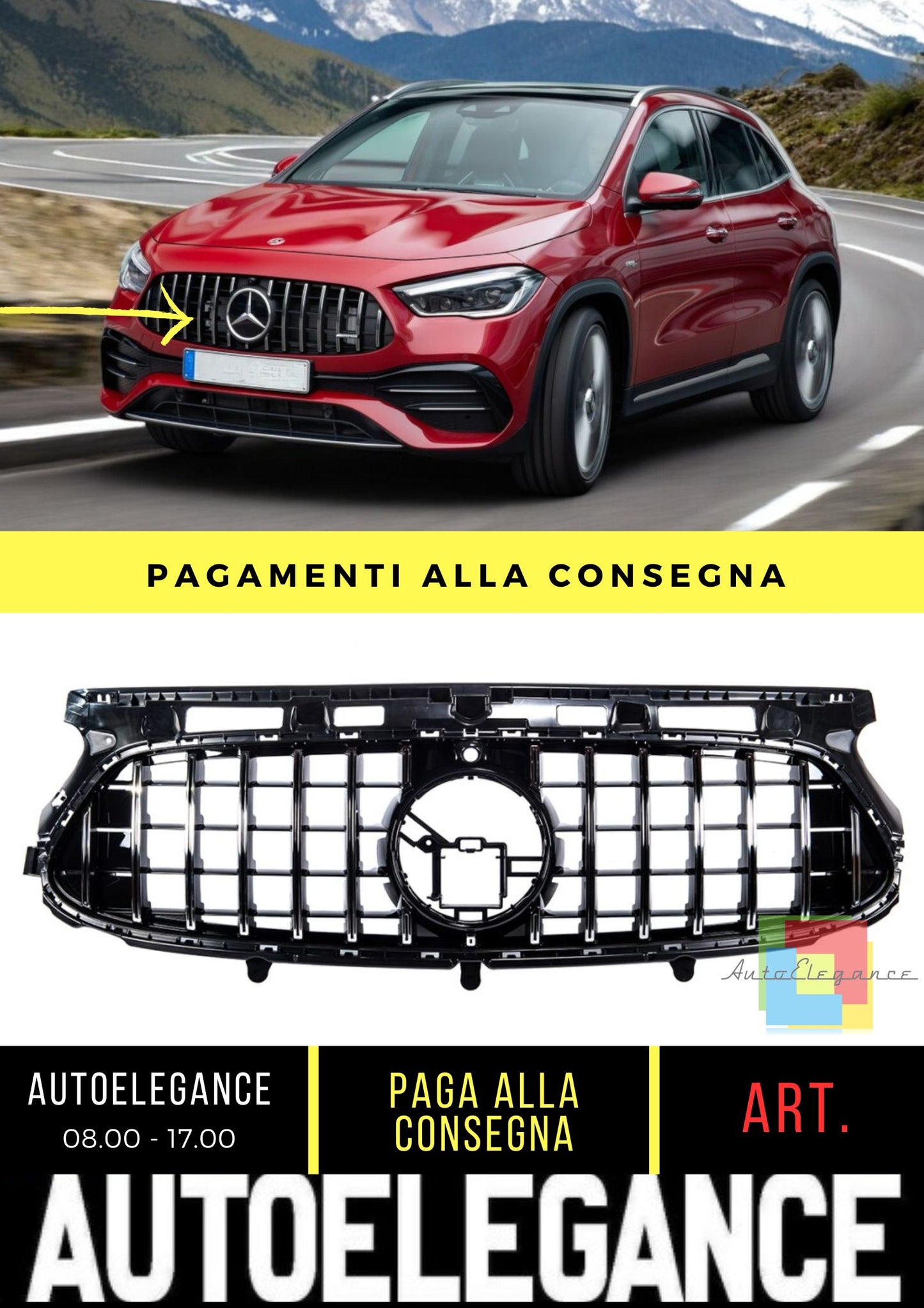 Grille suitable for Mercedes GLA H247 2020-On