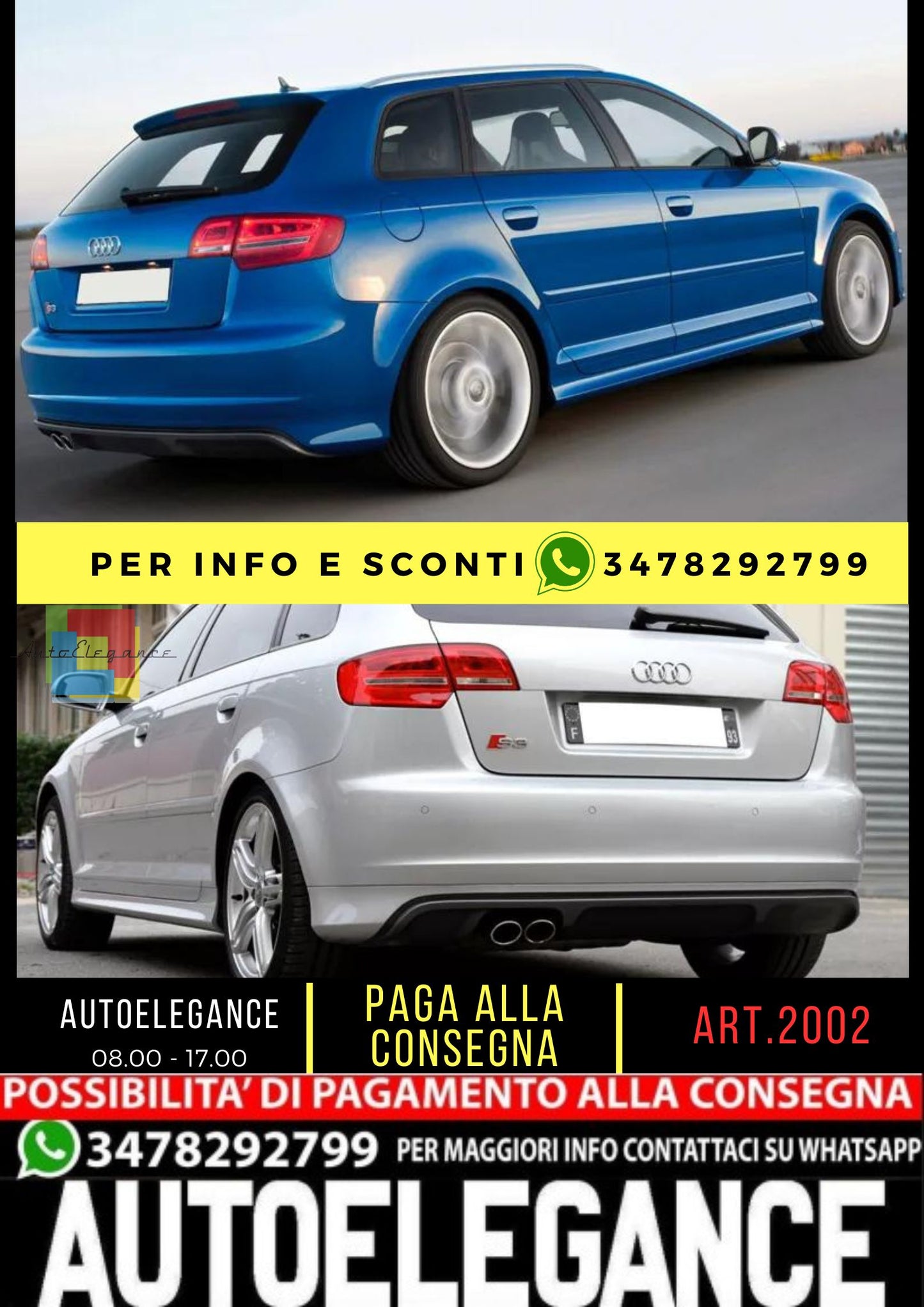 🔥BODYKIT SUITABLE FOR AUDI A3 8P 5 DOOR SPORTBACK🔥