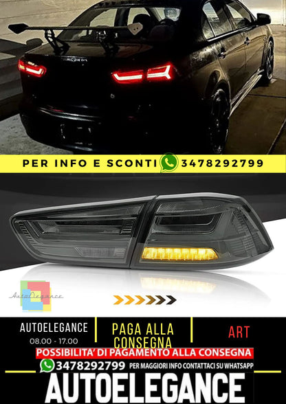 Luci posteriori a LED per Mitsubishi Lancer ed EVO X 2008-2021 (non adatte a Sportback/fortis/io) con animazione dinamica
