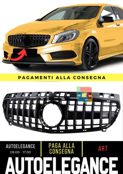 Griglia Sportiva Griglia Nera Lucida Per Mercedes Classe A W176 12-15