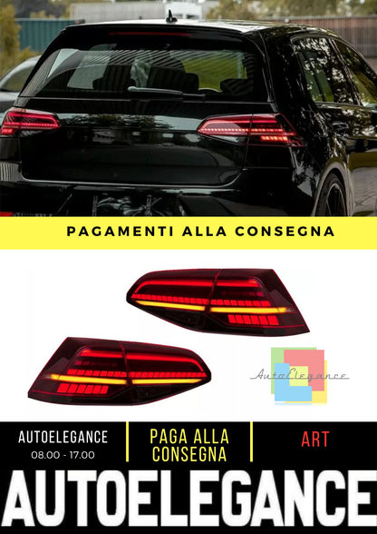 Set luci posteriori dinamiche LED rosse luci di chiusura per VW Golf 7 AU