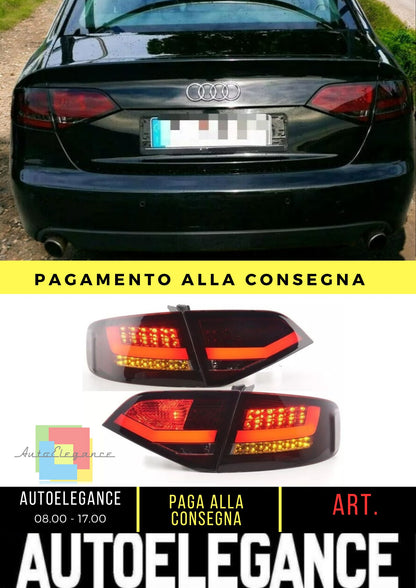Fanali posteriori LED per Audi A4 B8 08-11 berlina luci posteriori rosse smoke