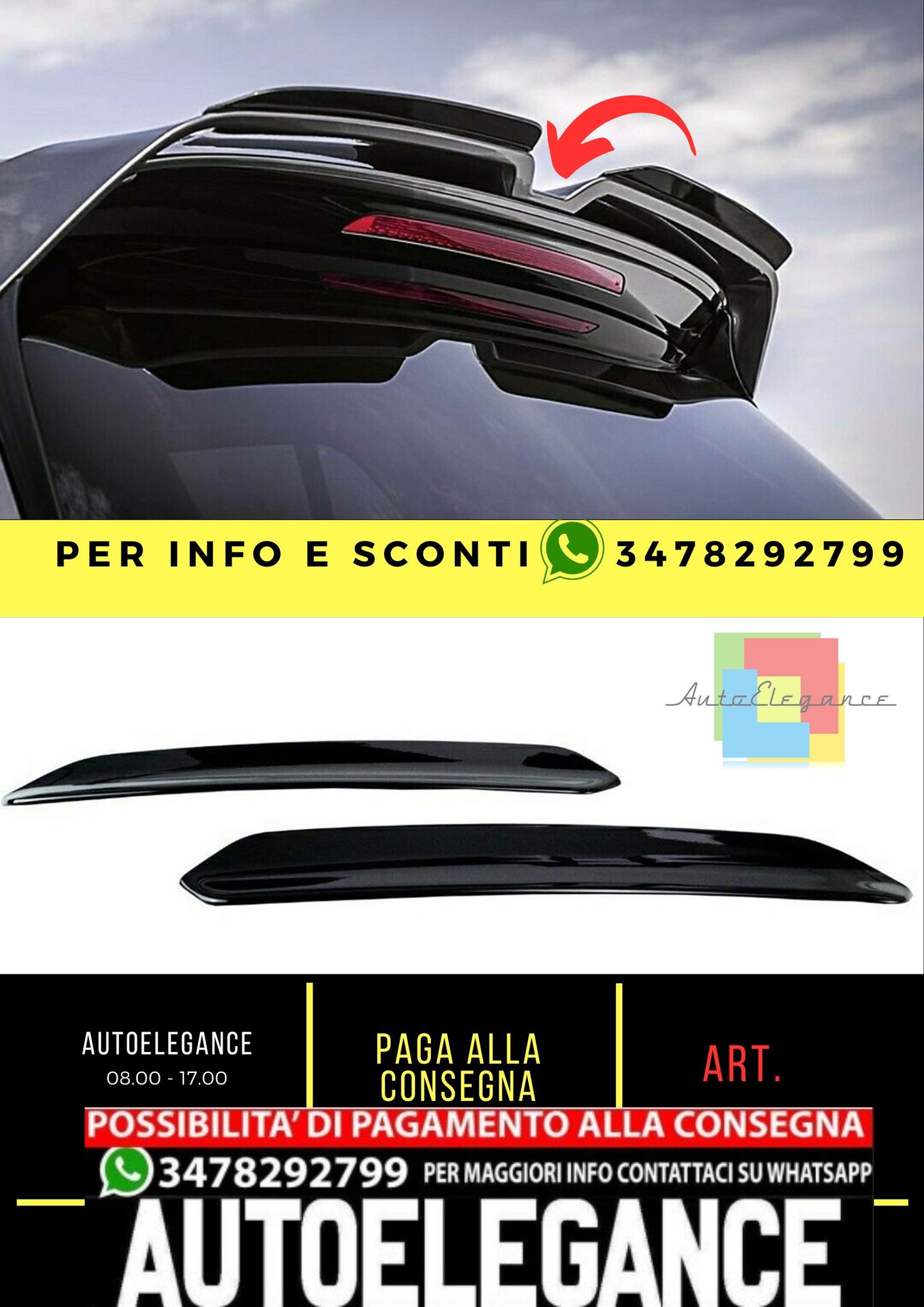 Polo Mk5 Oettinger Spoiler Posteriore Estensioni Piano Nero Vuoto Plastica 200