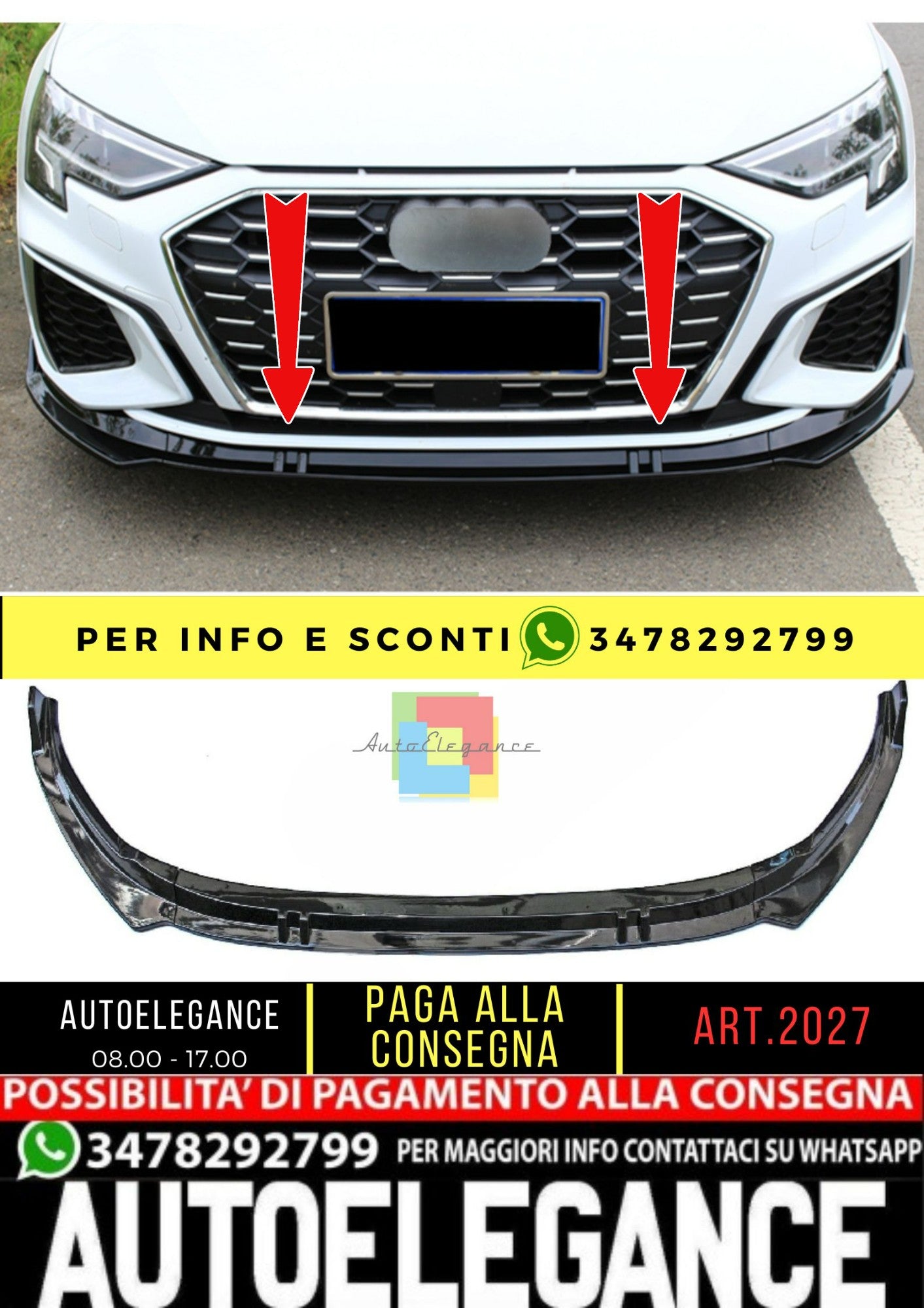 🔥SPOILER adatto per Audi A3 8Y 2020+🔥
