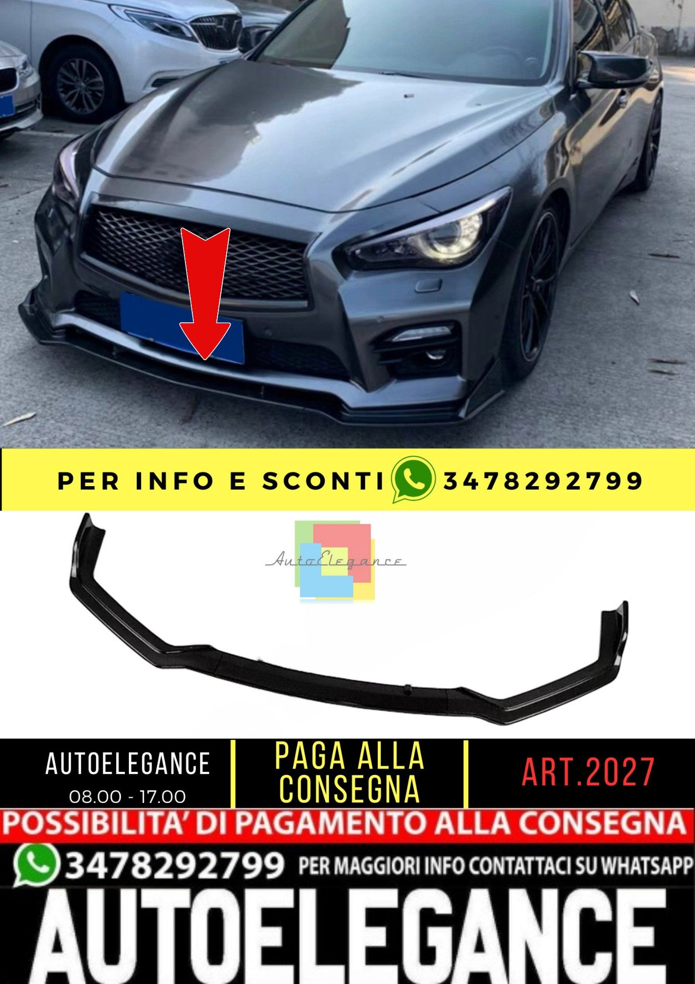 🔥SPOILER adatto per Infiniti Q50S 2013-2018🔥