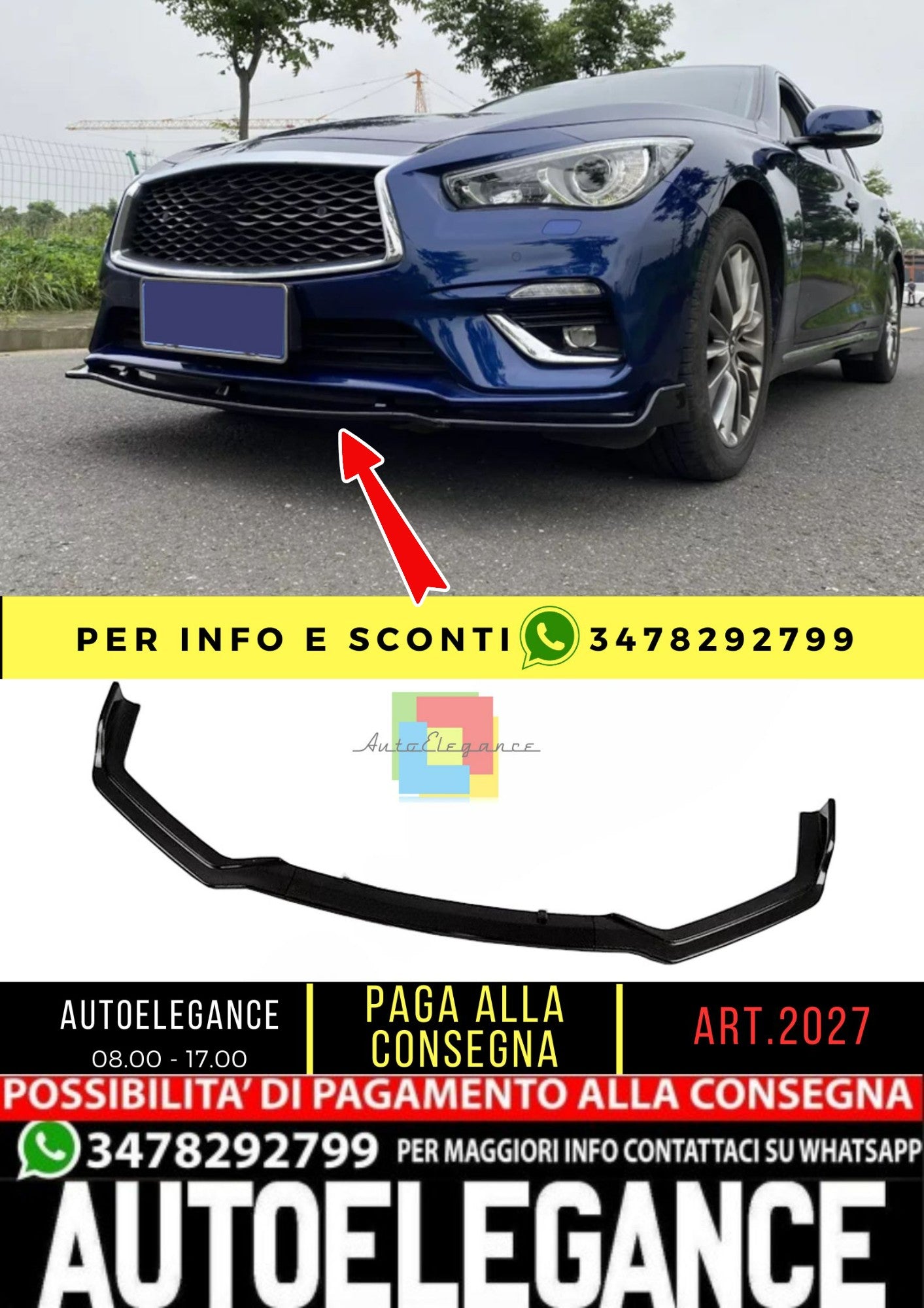 🔥SPOILER adatto per Infiniti Q50 2018-2021🔥