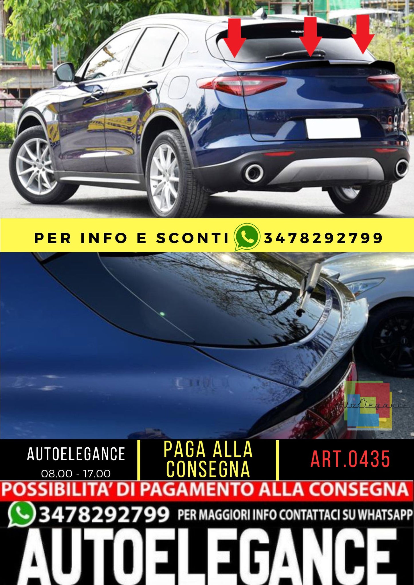🔥SPOILER adatto per Alfa Romeo Stelvio 2016-2021