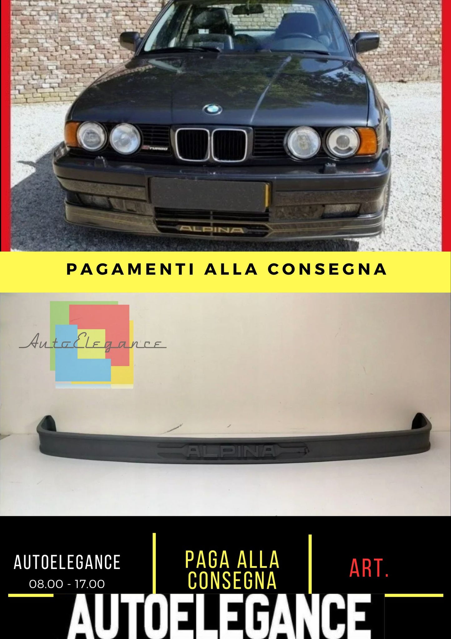 BMW 5 E34 - FRONT SKIRT / LIP / SPOILER - ALPINE STYLE