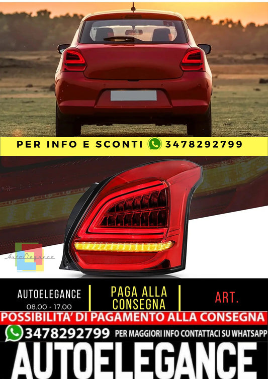 Fanali posteriori Full LED per Suzuki Swift Sport 2017-2019 con indicatori sequenziali YAB-SW-0306-H
